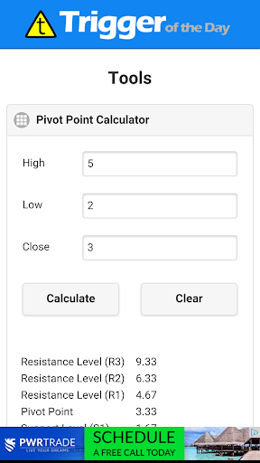 Trigger of the Day Stock Game