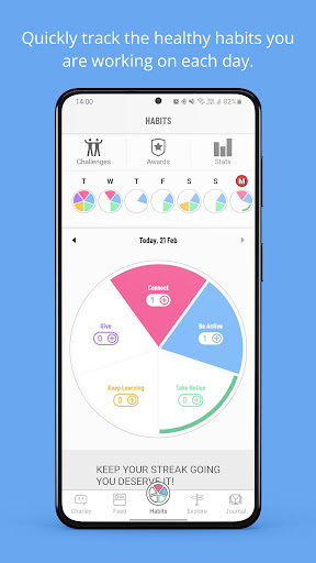 OCA Wellbeing App Screen 2
