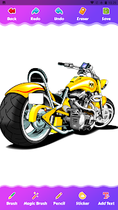 colorir motocicleta Harley