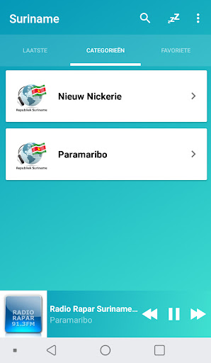 Suriname radios online Screen 2