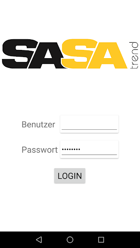 Android application SASAtrend Bestellsystem screenshort