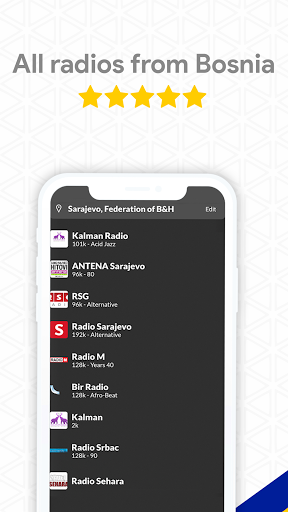Android application Rádios Bósnia screenshort