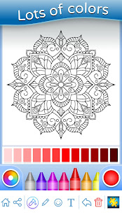Flowers Mandala coloring book apktram screenshots 18
