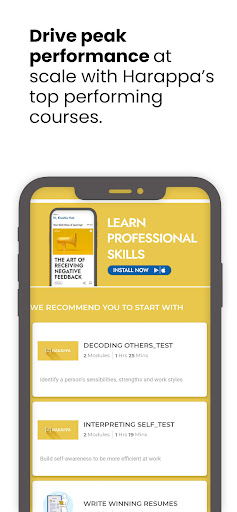Android application Harappa For Organizations screenshort