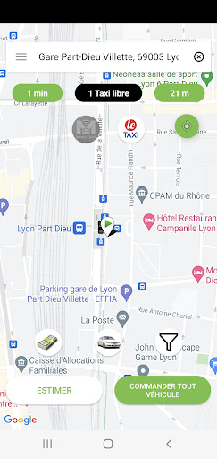 Android application Mob1Taxi screenshort