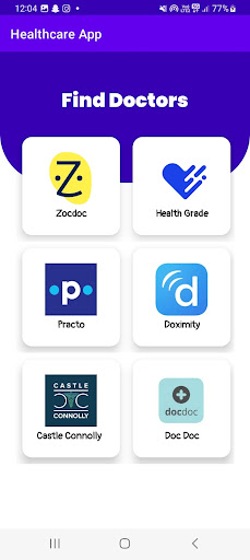Android application HealthyMe screenshort