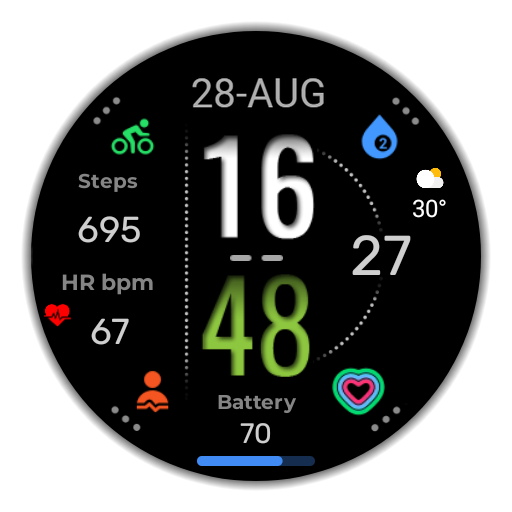 WaTchG018: Digital watch face logo