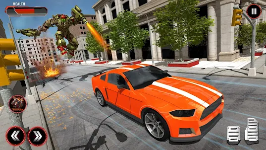 Flying Eagle Robot Car Game 3D
