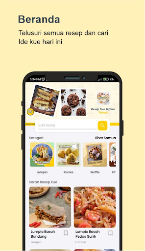 Android application resep kue lengkap offline screenshort