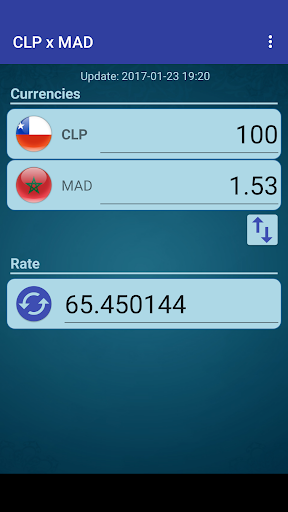 Android application Chile Peso x Moroccan Dirham screenshort