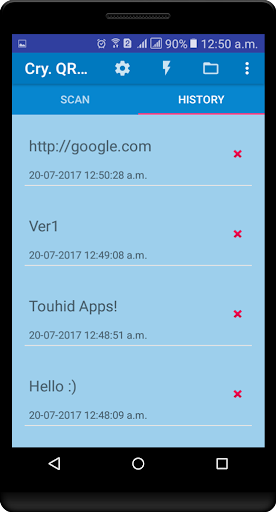 Cry. QR Scanner & Generator Screen 2