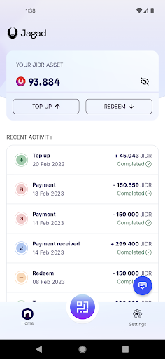 Android application J-Wallet screenshort