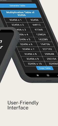 Multiplication Table Generator Screen 2