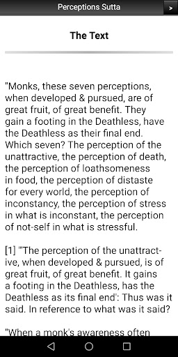 Perceptions Sutta - Buddhism Screen 2