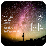 The stars weather widget/clock icon