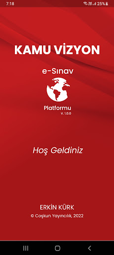 Android application KamuVizyon E-Sınav Platformu screenshort