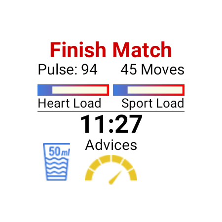 Badminton Health for Watch Screen 3