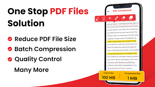 Android application PDF Compressor App Reduce Size screenshort