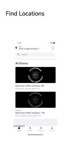 Screenshot of Statesman Coffee Company