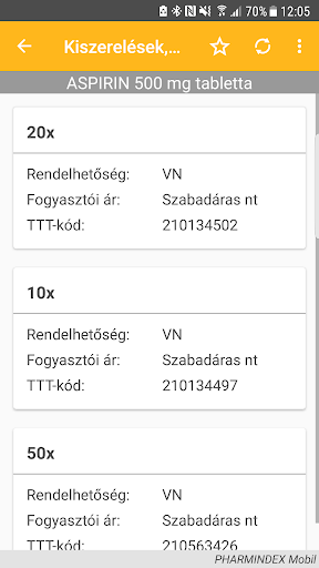 Android application PHARMINDEX Mobil screenshort