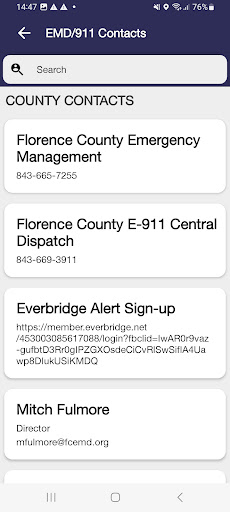 Florence County EMD/911 Screen 2