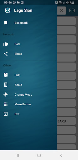 Android application Lagu Sion screenshort