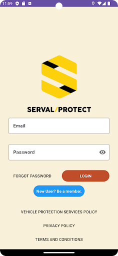 Android application SERVAL Protect screenshort