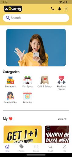 Android application WOWme+ screenshort