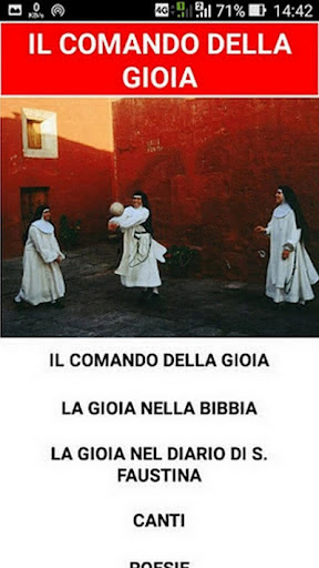 Android application Il comando della gioia screenshort