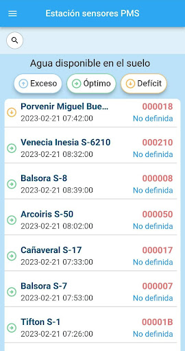 Android application Potencial mátrico del suelo screenshort