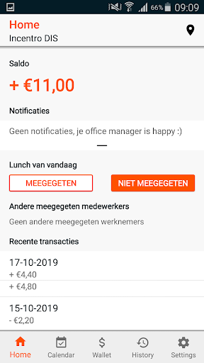 Incentro LunchApp Screen 2