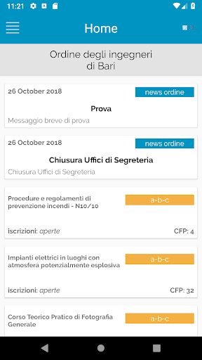 Ordine Ingegneri Bari Screen 2