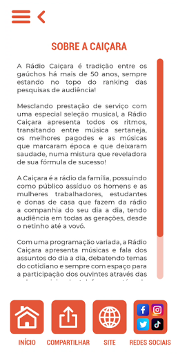 Rádio Caiçara - 96,7 FM Screen 2