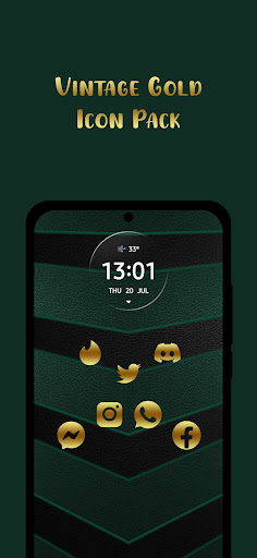 Screenshot of Vintage Gold Icons