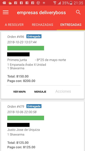 Android application Empresas deliveryboss screenshort