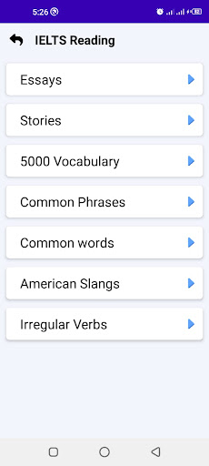 IELTS Preparation App Screen 2