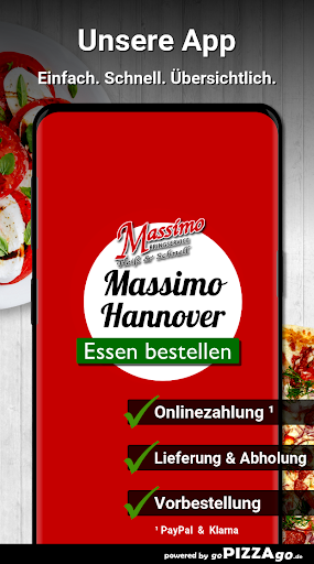 Android application Massimo Pizza Hannover screenshort