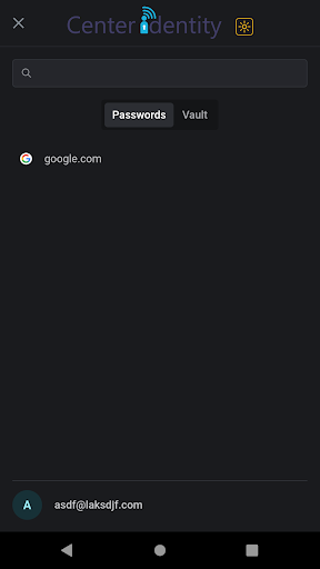Android application Password Manager screenshort