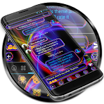 Cover Image of Descargar Mensajes SMS Neon Multi Theme  APK