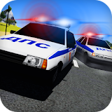 Racing on Lada Vaz Police 3D icon