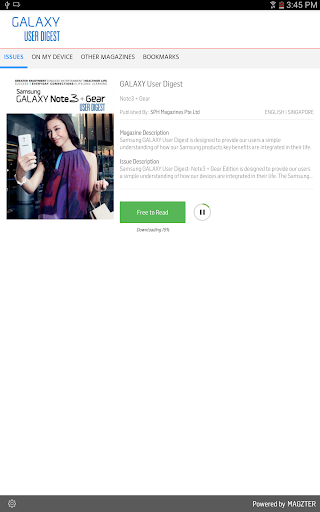 Android application GALAXY User Digest screenshort