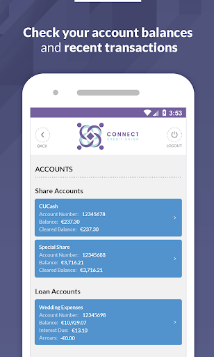 Connect Credit Union Screen 2