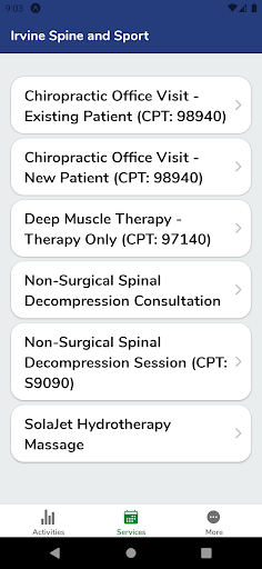 Irvine Spine and Sport Screen 3