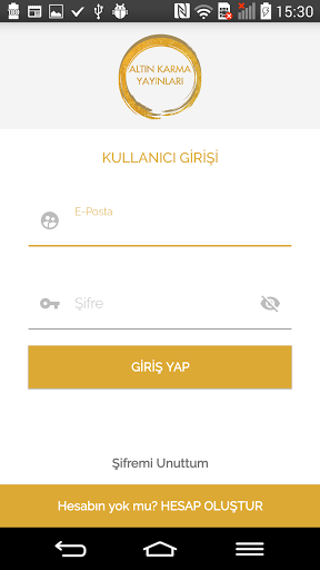 Android application Altın Karma Optik Okuma screenshort
