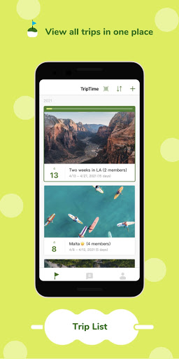 Android application TripTime screenshort
