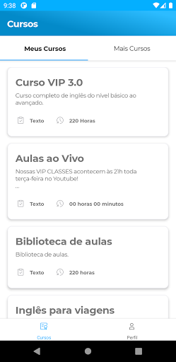 Android application Inglês Winner screenshort