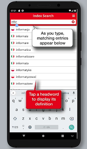 Hoepli Polish Dictionary Screen 2
