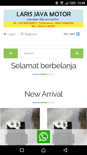 Android application Laris Jaya Rodatiga screenshort