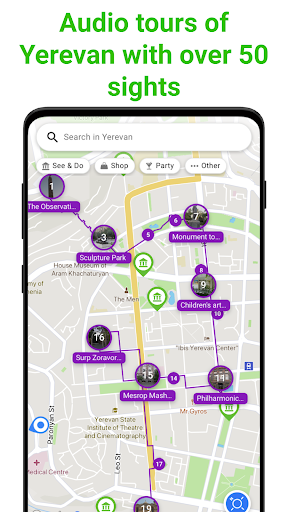 Android application Yerevan Tour Guide:SmartGuide screenshort
