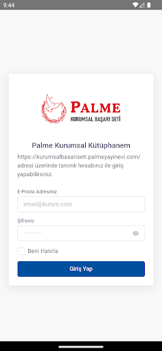 Android application Palme Kurumsal Kütüphanem screenshort